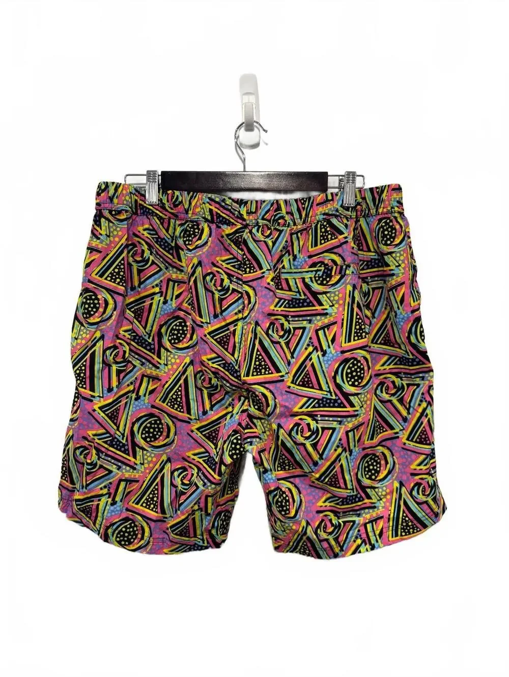 Massive Shorts Mens Retro All Over Print Drawstring Stretch Swim Trunks Size XL